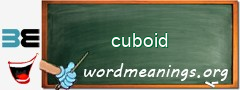 WordMeaning blackboard for cuboid